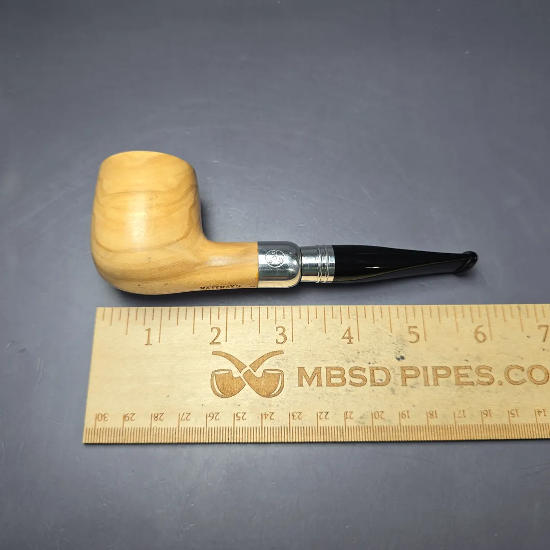 Rattrays Sanctuary Olivewood Smooth Billiard Estate Pipe, Unsmoked, 9mm - Image 7