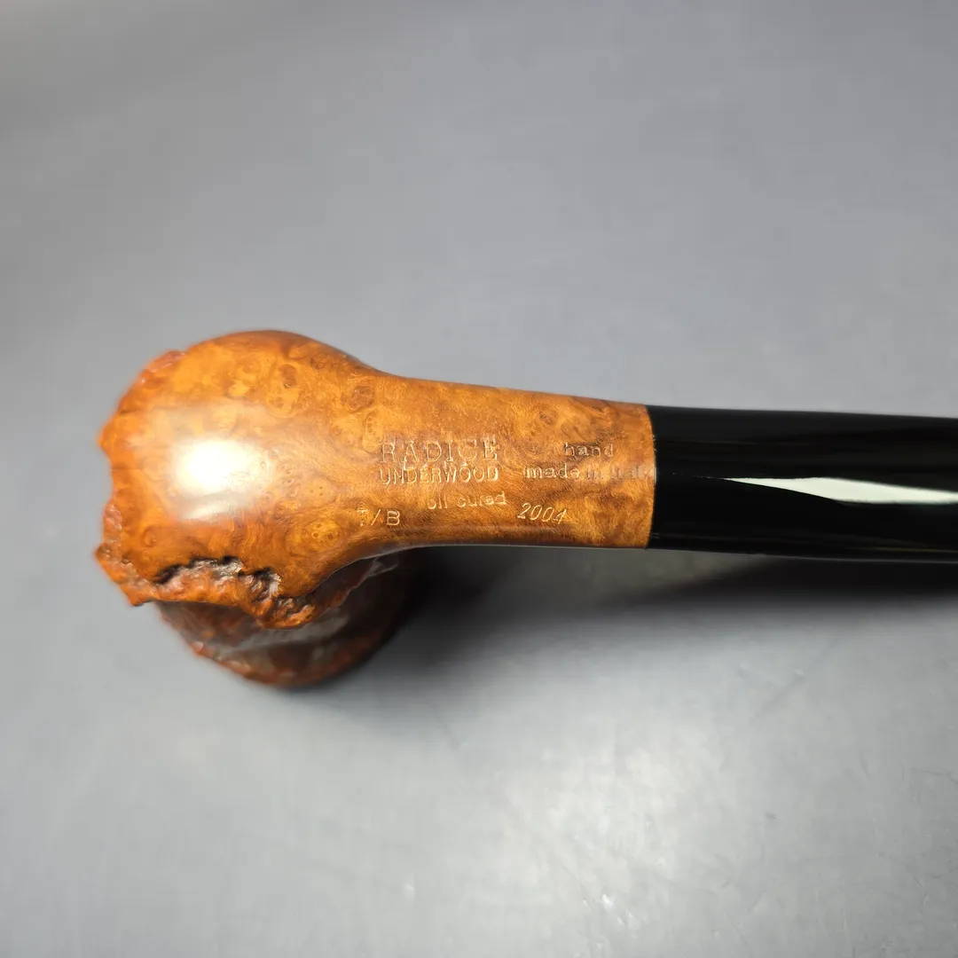 Radice Underwood Twin Bore Wax Drip Billiard Estate Briar Pipe, Italian Estates - Image 7