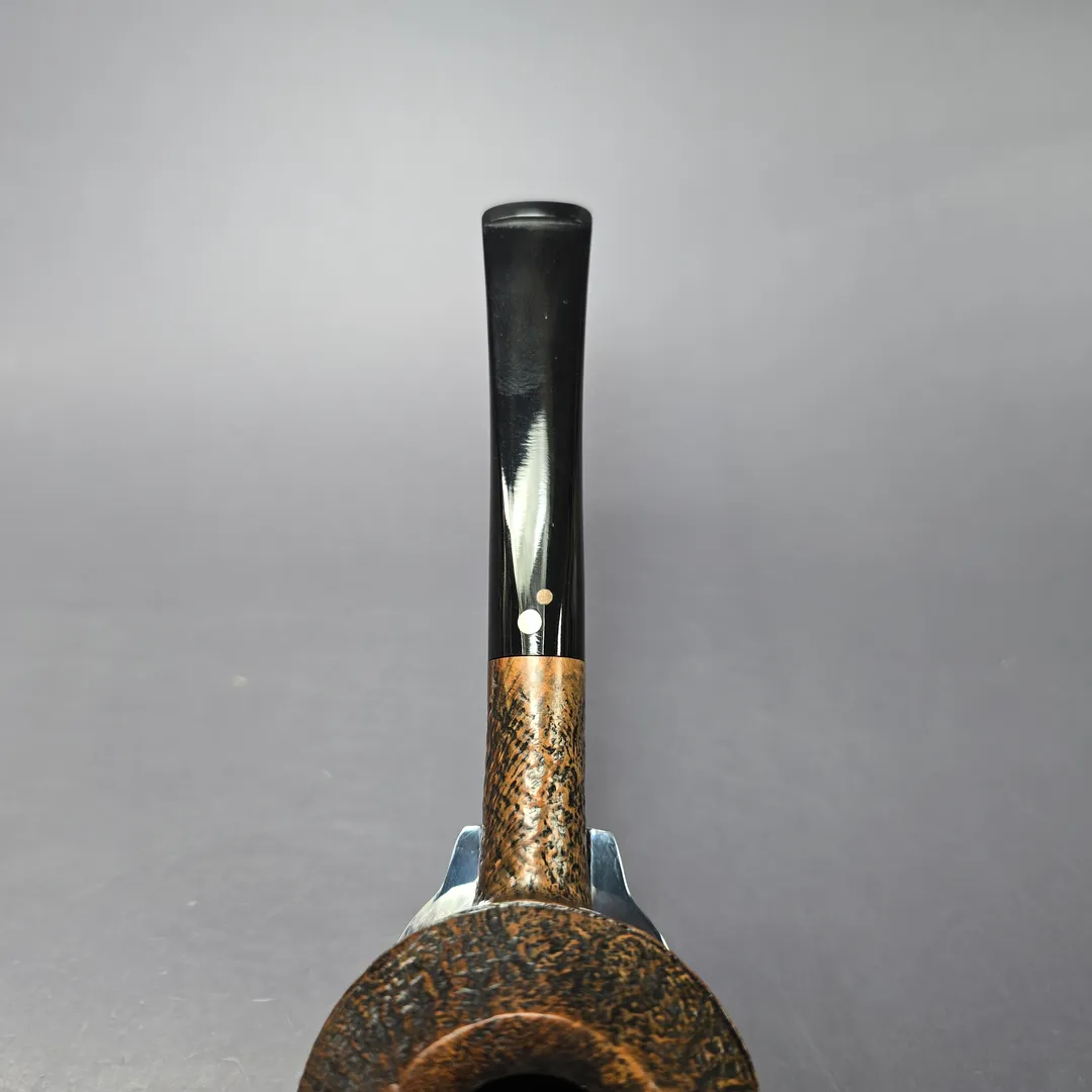 Luciano 2010 Squat Sandblasted Rhodesian Estate Briar Pipe, Italian Estates - Image 7