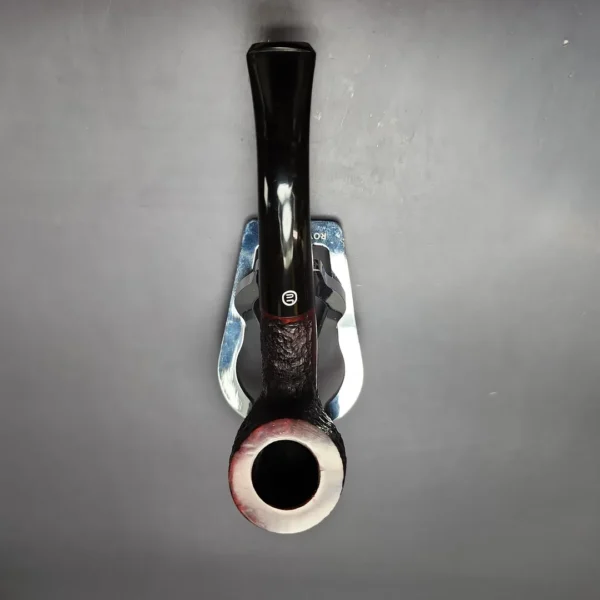 James Upshall Bark Group 6 Partially Rusticated Bent Billiard Estate Briar Pipe, Unsmoked - Image 7