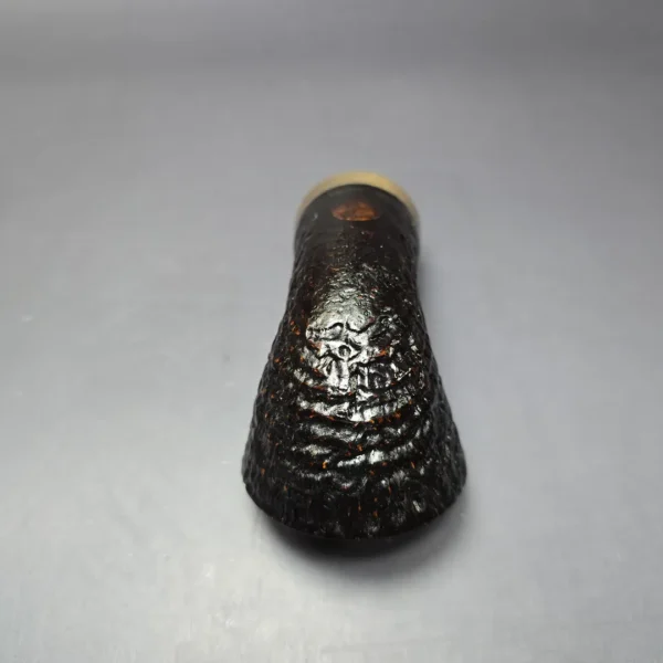 Bonsai Pipes Sandblasted Knubbel Rhodesian w/ Stabilized Platan Handmade Briar Pipe, New - Image 7
