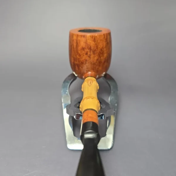 Bjarne Nielsen Signature Grade (C) Smooth Pot w/ Bamboo Estate Briar Pipe, Unsmoked - Image 7