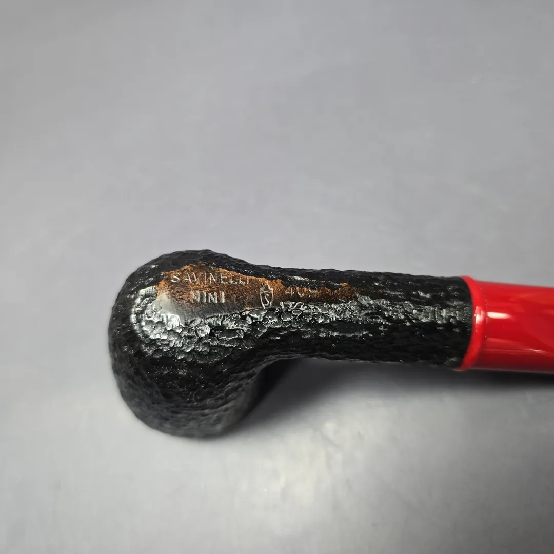 Savinelli Mini Red 409 Rusticated Dublin Estate Briar Pipe, Unsmoked, 9mm - Image 7