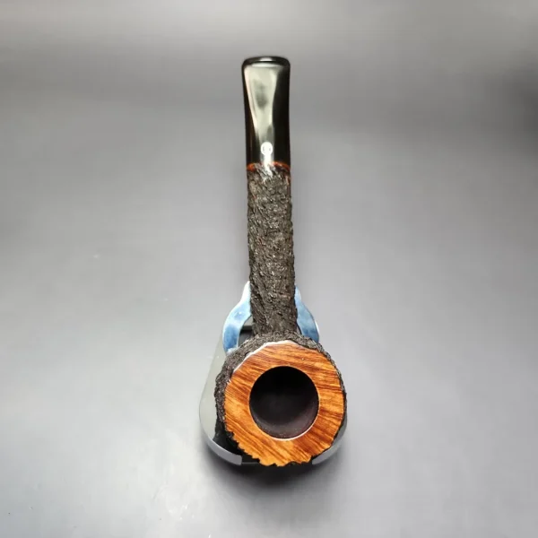 James Upshall Bark Group 6 Partially Rusticated Canadian Estate Briar Pipe, Unsmoked - Image 7