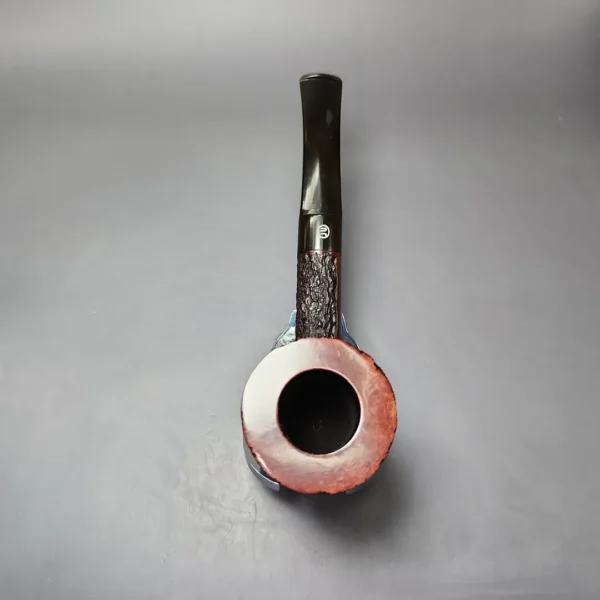 James Upshall Bark EXL Partially Rusticated Poker Estate Briar Pipe, Unsmoked - Image 6