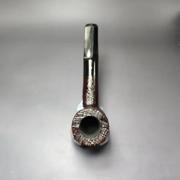 Ashton Pebble Grain ELX Sandblasted Billiard Estate Briar Pipe, English Estates - Image 7