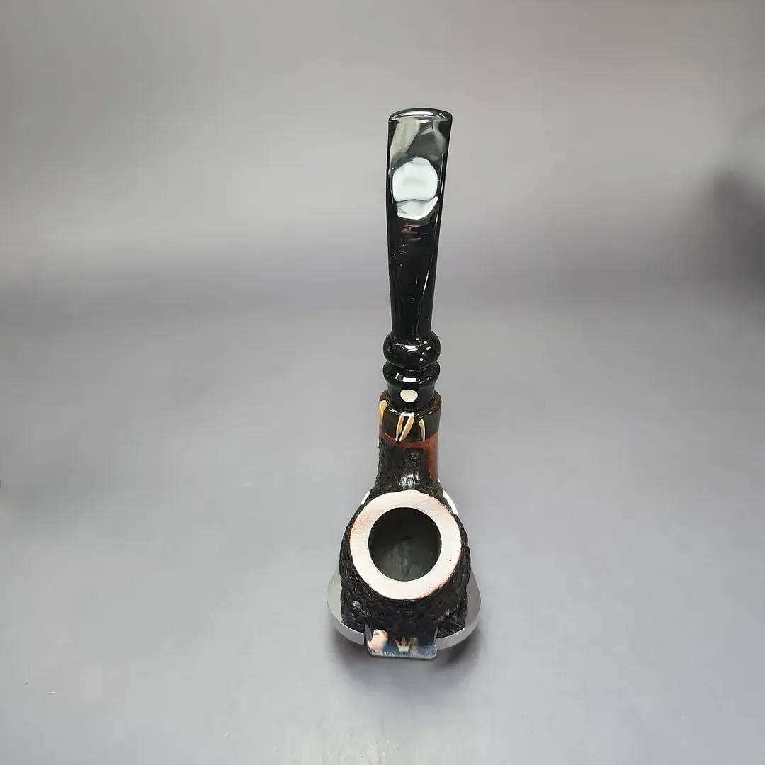 Mauro Armellini Rusticated Bent Brandy Estate Briar Pipe, Italian Estates - Image 7