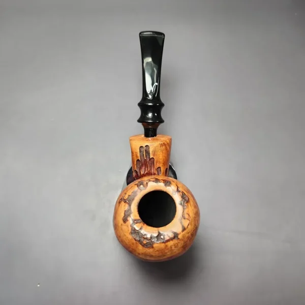 Nording Spruce Cone Partially Rusticated Freehand Estate Briar Pipe, Unsmoked - Image 7