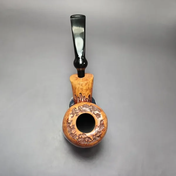 Nording Spruce Cone Partially Rusticated Freehand Estate Briar Pipe, Unsmoked - Image 7