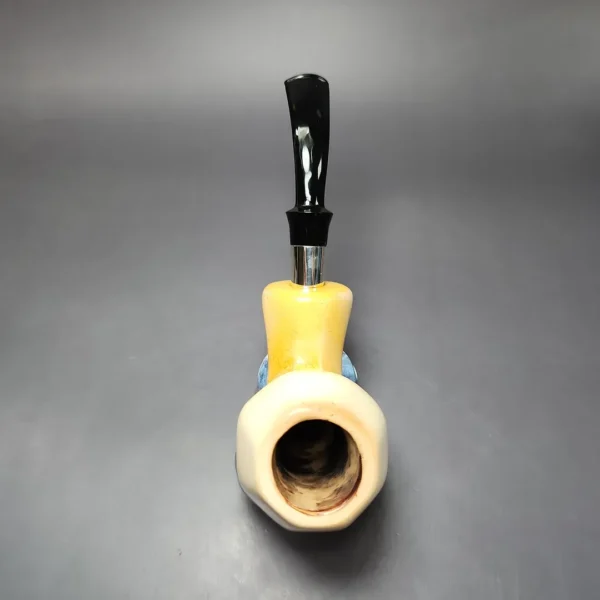 WGM XL Smooth Rhodesian w/ Silver Estate Block Meerschaum Pipe, Turkish Estates - Image 7