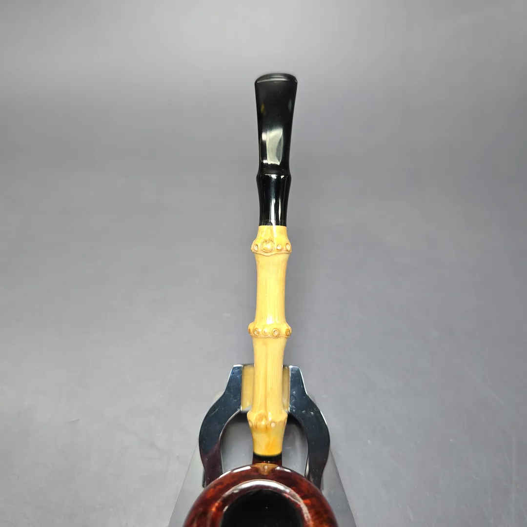 MBSD Briars Modern Masters 1 Smooth Peewit w/ Bamboo Briar Pipe, New - Image 7