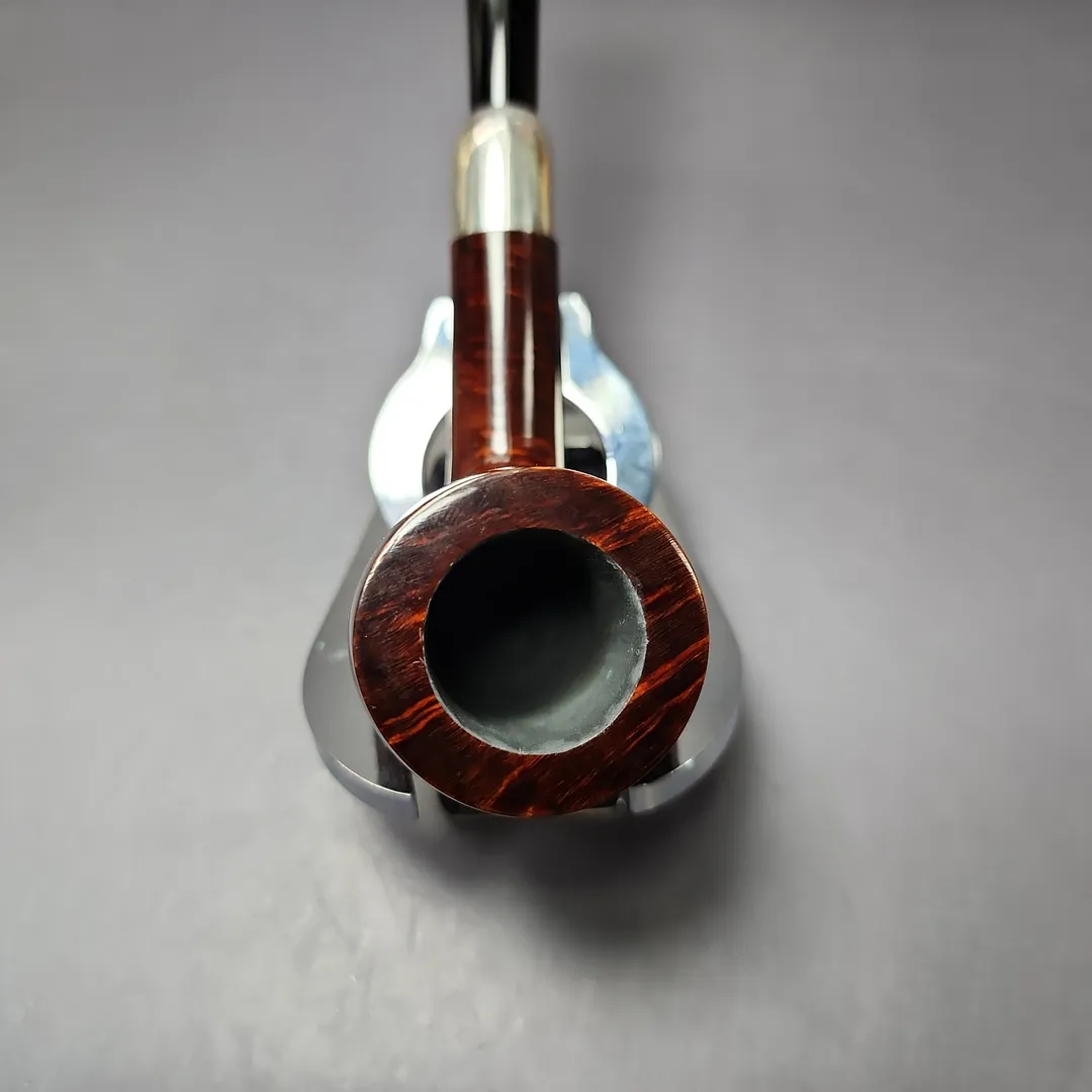 MBSD Briars Timeless Traditions 1 Smooth Billiard w/ Silver Handmade Briar Pipe, New - Image 7