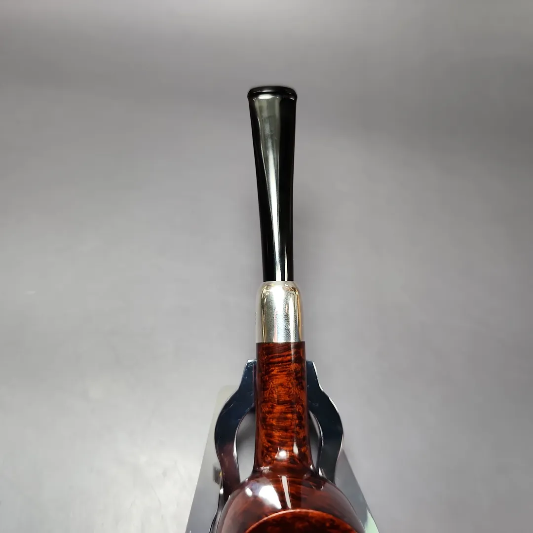 MBSD Briars Timeless Traditions 1 Smooth Billiard w/ Silver Handmade Briar Pipe, New - Image 7