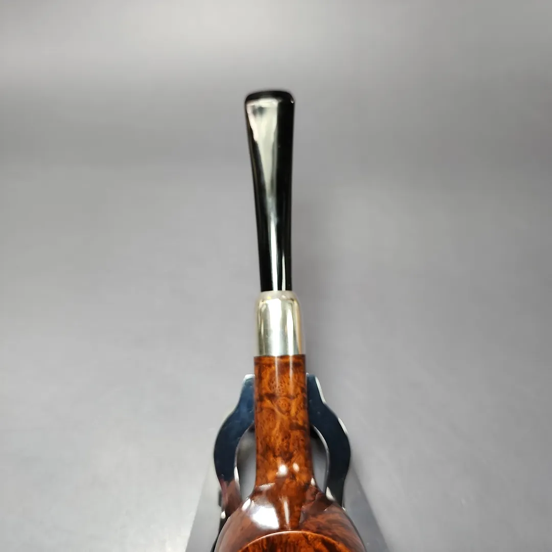 MBSD Briars Timeless Traditions 1 Smooth Billiard w/ Silver Handmade Briar Pipe, New - Image 7