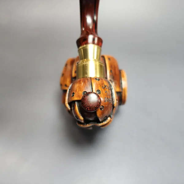 Moonlight Pipes "Steampunk" Oom Paul Handmade Briar Pipe, New - Image 7