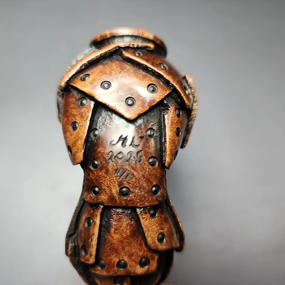 Moonlight Pipes “Steampunk” Oom Paul Handmade Briar Pipe, New - Image 7