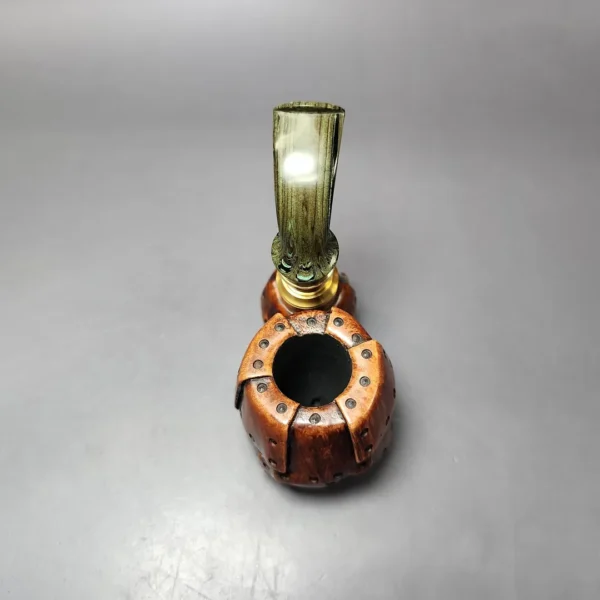 Moonlight Pipes “Steampunk” Oom Paul Handmade Briar Pipe, New - Image 7