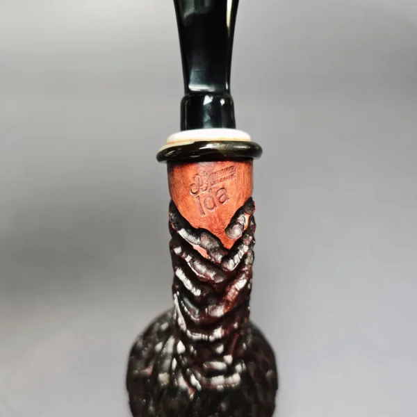 Peder Jeppesen Ida Rusticated Apple w/ Ivorite Estate Briar Pipe, Danish Estates - Image 7