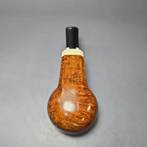 Wandi Riyadi Smooth Facet Shank Tomato w/ Ivorite Handmade Briar Pipe, New - Image 7