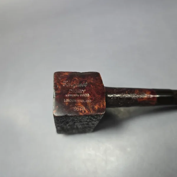 Digby by GBD Conquest 9579 Sandblasted Panel Poker Estate Briar Pipe, English Estates - Image 7