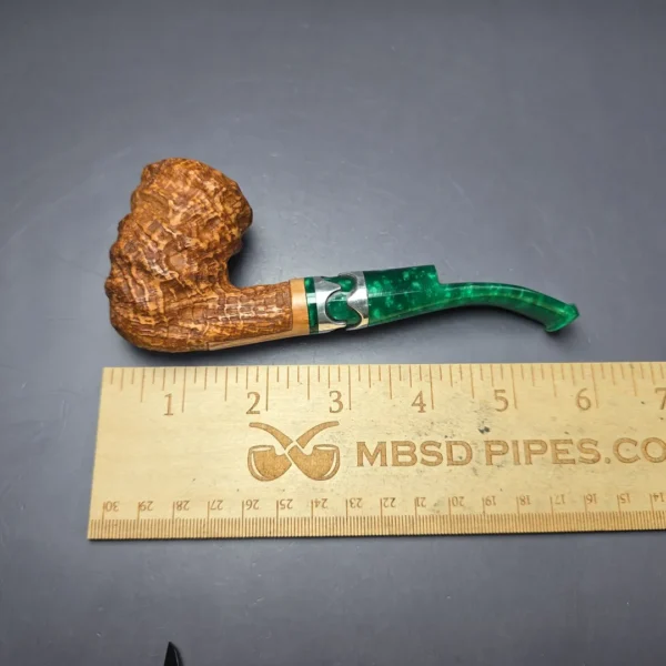 Mastro Beraldi Rusticated & Sandblasted Stack Estate Briar Pipe, Unsmoked, 9mm - Image 8