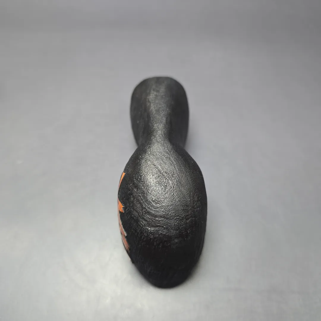 Peter Toth Leaf Carved Sandblasted Blowfish Handmade Briar Pipe, New - Image 7