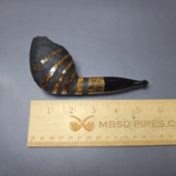 Peter Toth Spiral Sandblasted Devil Anse Handmade Briar Pipe, New - Image 8