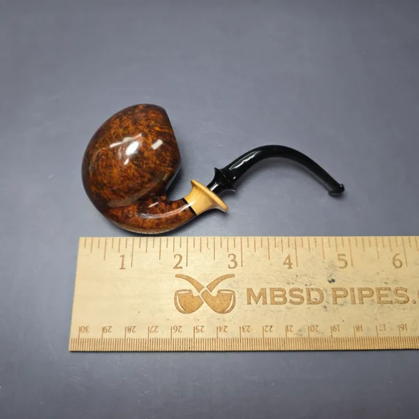 C-Pipe Smooth Oom Paul w/ Olivewood Handmade Briar Pipe, New - Image 8