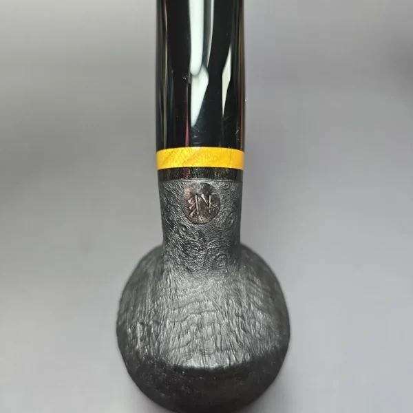 Peter Toth Sandblasted Shield w/ Osage Handmade Briar Pipe, New - Image 8