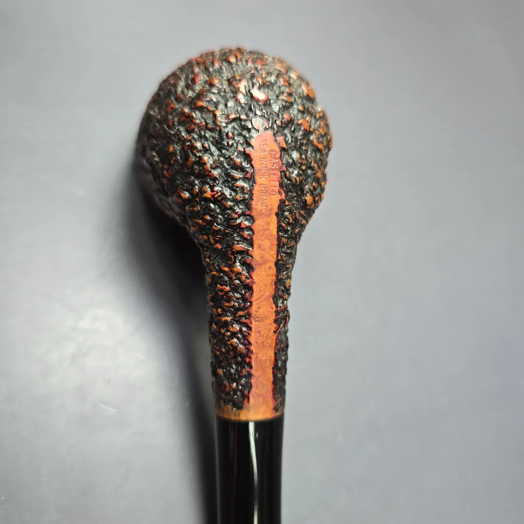 Castello 1960s-80s Sea Rock Briar 3K 19 Rusticated Zulu Estate Briar Pipe, Italian Estates - Image 8