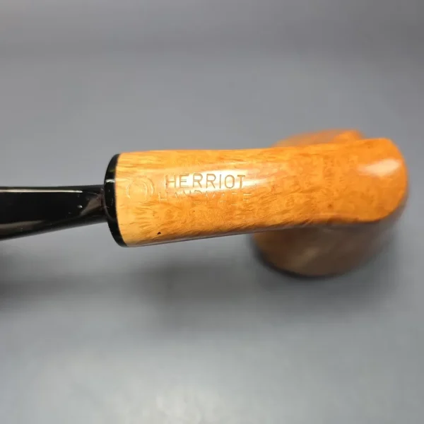 Herriot Pipes Natural Smooth Freehand Dublin w/ Plateaux Handmade Briar Pipe, New - Image 8