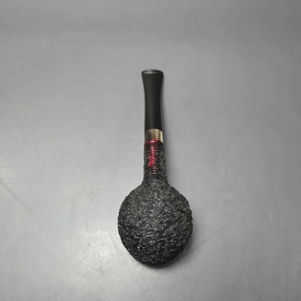 Herriot Pipes Partially Rusticated Prince w/ Horn Handmade Briar Pipe, New - Image 8