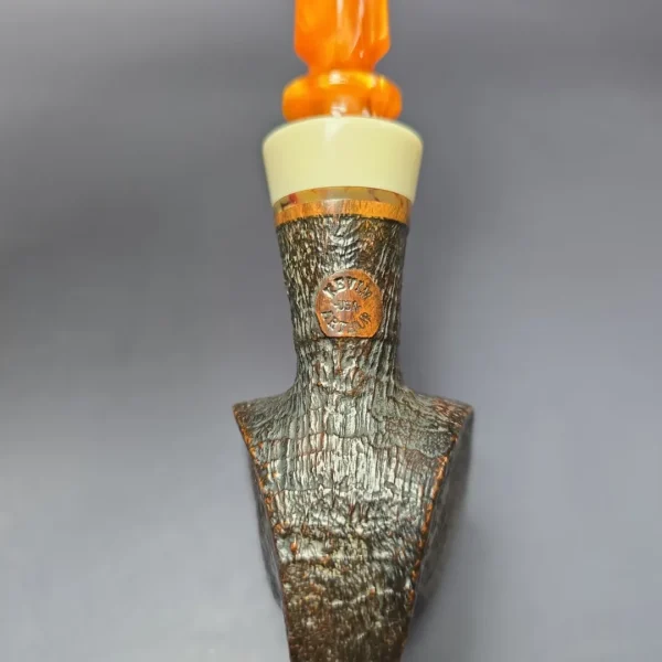Kevin Arthur Sandblasted Sphinx w/ Ivorite Estate Briar Pipe, American Estates - Image 8