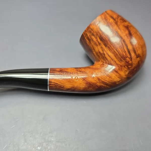 Kaywoodie Pre-1950 Flame Grain 10 Smooth Bent Billiard Estate Briar Pipe, American Estates - Image 8