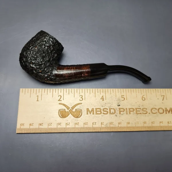 James Upshall Bark Group 5 Rusticated Bent Billiard Estate Briar Pipe, Unsmoked - Image 8