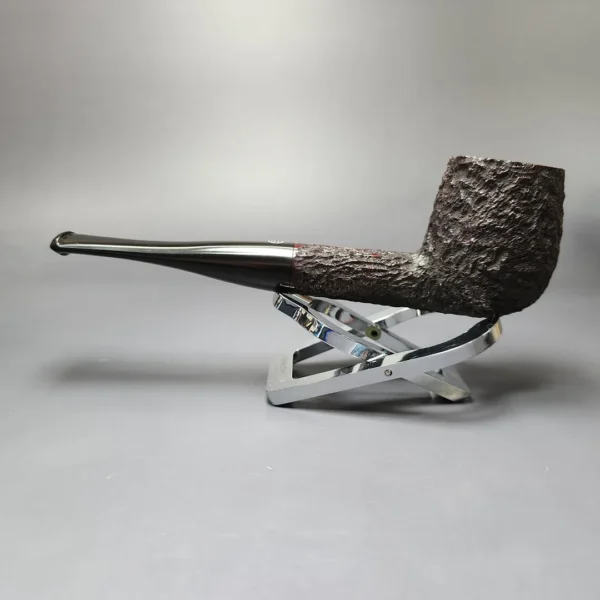James Upshall Bark Group 5 Partially Rusticated Billiard Estate Briar Pipe, Unsmoked - Image 8