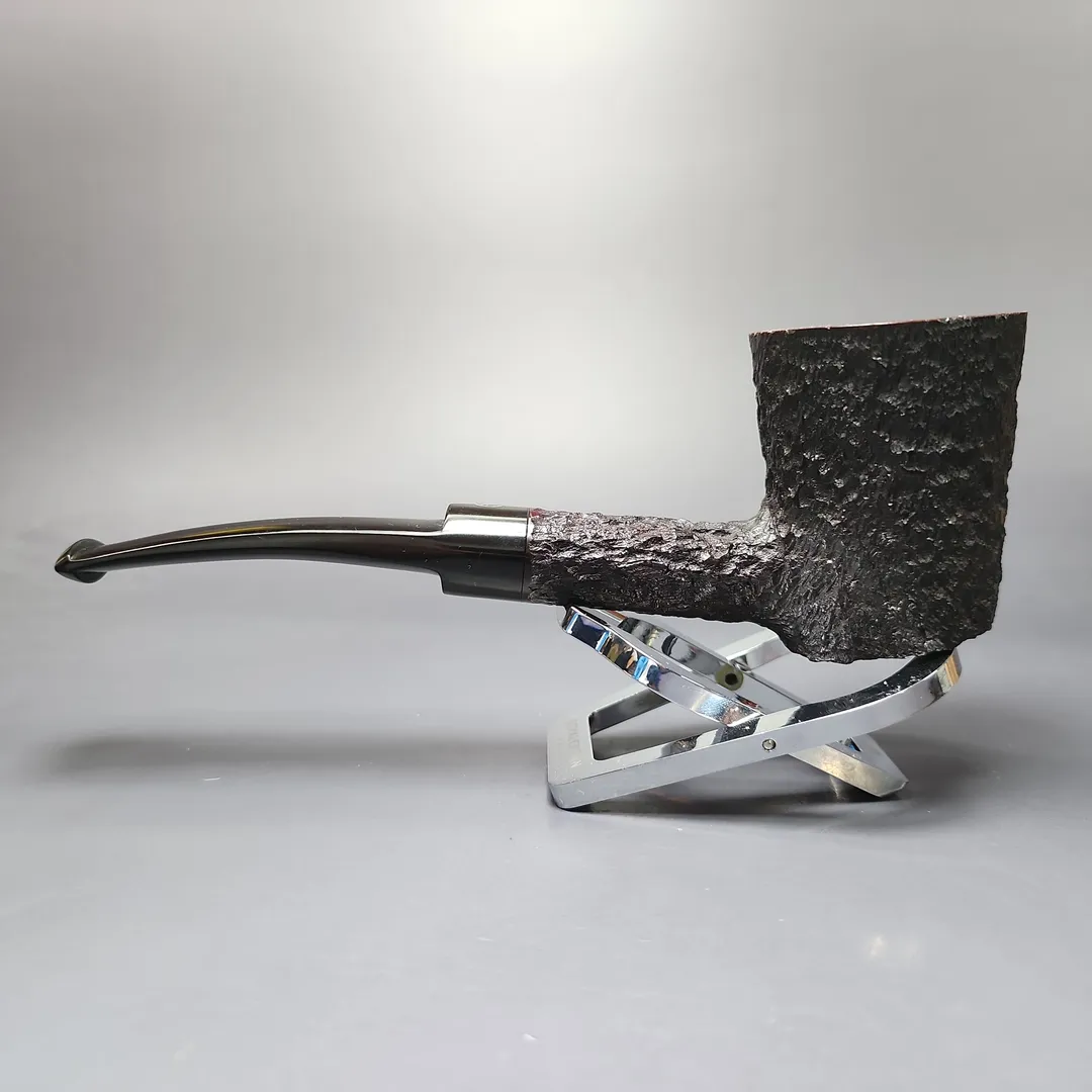 James Upshall Bark EXL Partially Rusticated Poker Estate Briar Pipe, Unsmoked - Image 7