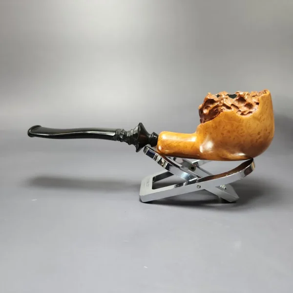 Micoli (Robert Burns) Partially Rusticated Pot Estate Briar Pipe, American Estates - Image 8