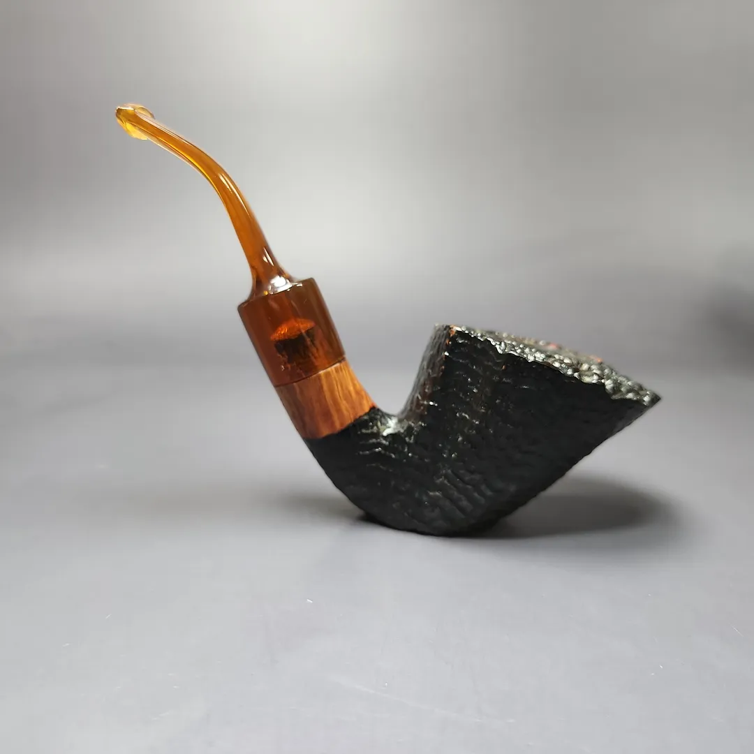 Johs Sandblasted Dublin Sitter Estate Briar Pipe, Danish Estates - Image 8
