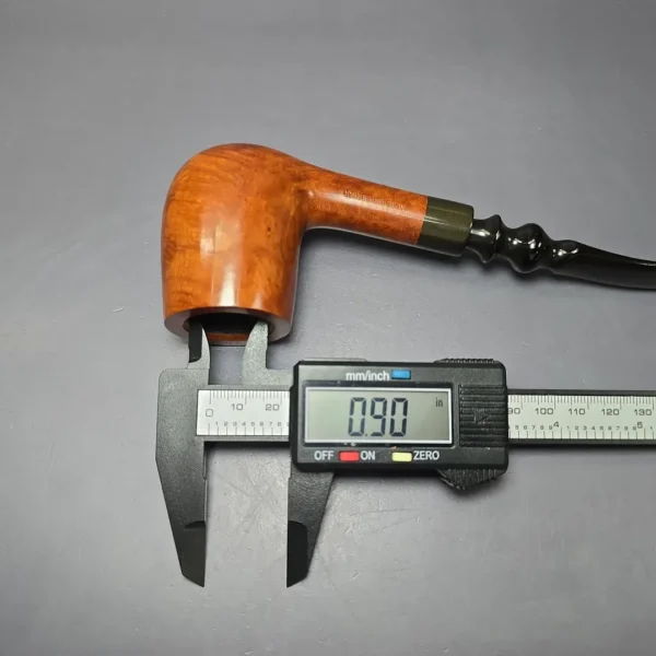 Edwards XL Smooth Bent Billiard w/ Ebonite Estate Briar Pipe, Unsmoked - Image 8