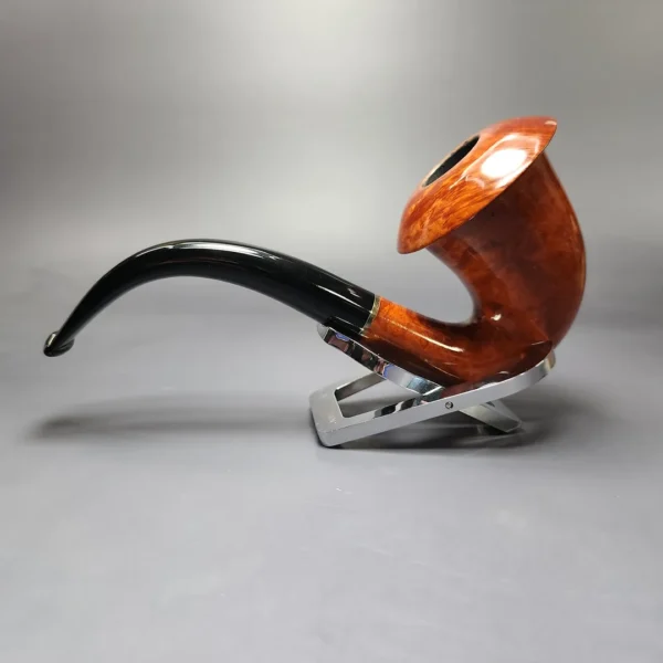 Aldo Velani XL Smooth Calabash w/ Brass Estate Briar Pipe, Italian Estates - Image 8