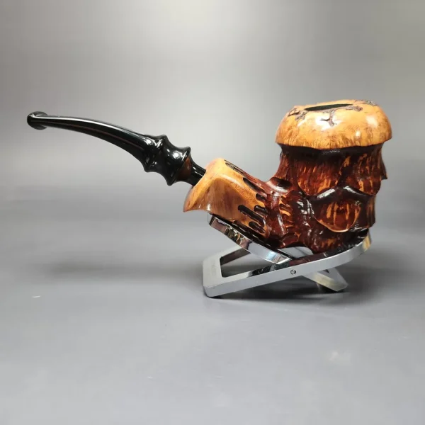 Nording Spruce Cone Partially Rusticated Freehand Estate Briar Pipe, Unsmoked - Image 8