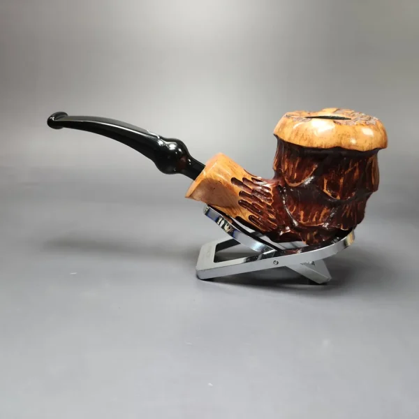 Nording Spruce Cone Partially Rusticated Freehand Estate Briar Pipe, Unsmoked - Image 8