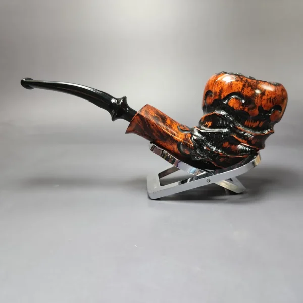 Nording Abstract XL Partially Rusticated Freehand Estate Briar Pipe, Unsmoked - Image 8