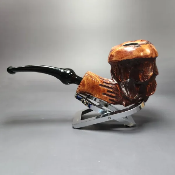 Nording Point Clear Partially Rusticated Freehand Estate Briar Pipe, Unsmoked - Image 8