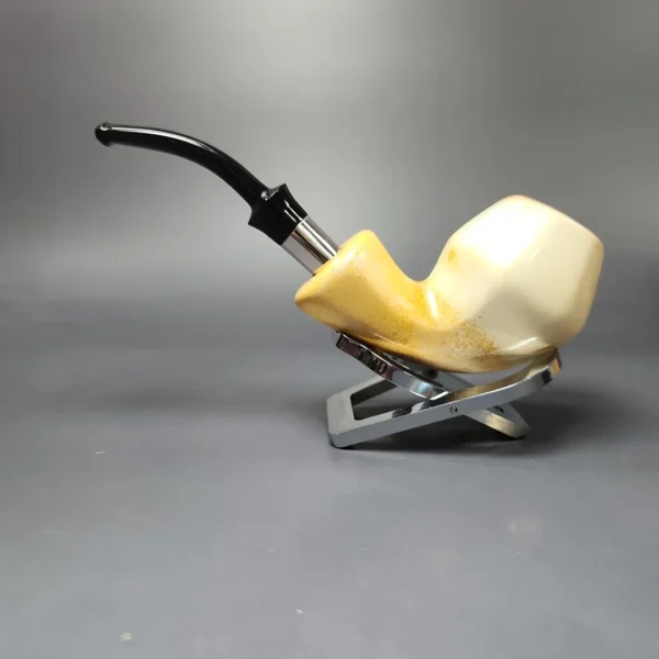 WGM XL Smooth Rhodesian w/ Silver Estate Block Meerschaum Pipe, Turkish Estates - Image 8
