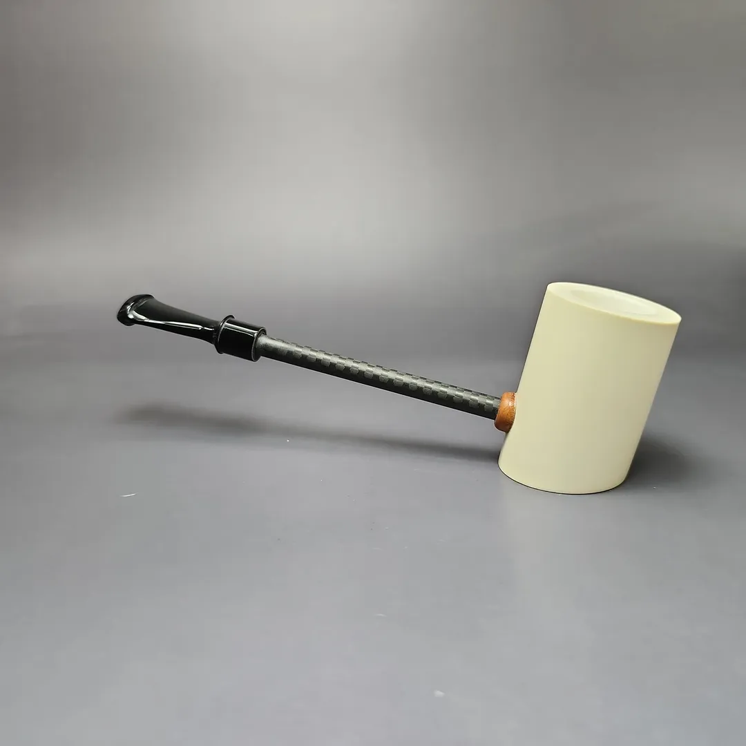 MBSD Meerschaum Deluxe Smooth Poker Block Meerschaum Pipe, New - Image 8