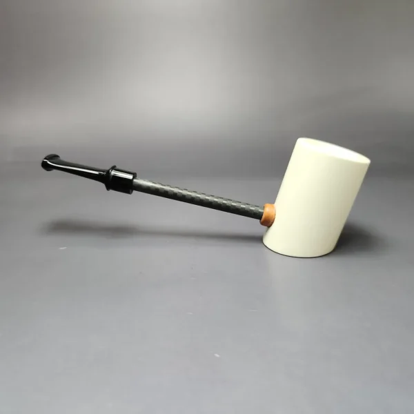 MBSD Meerschaum Deluxe Smooth Poker Block Meerschaum Pipe, New - Image 8