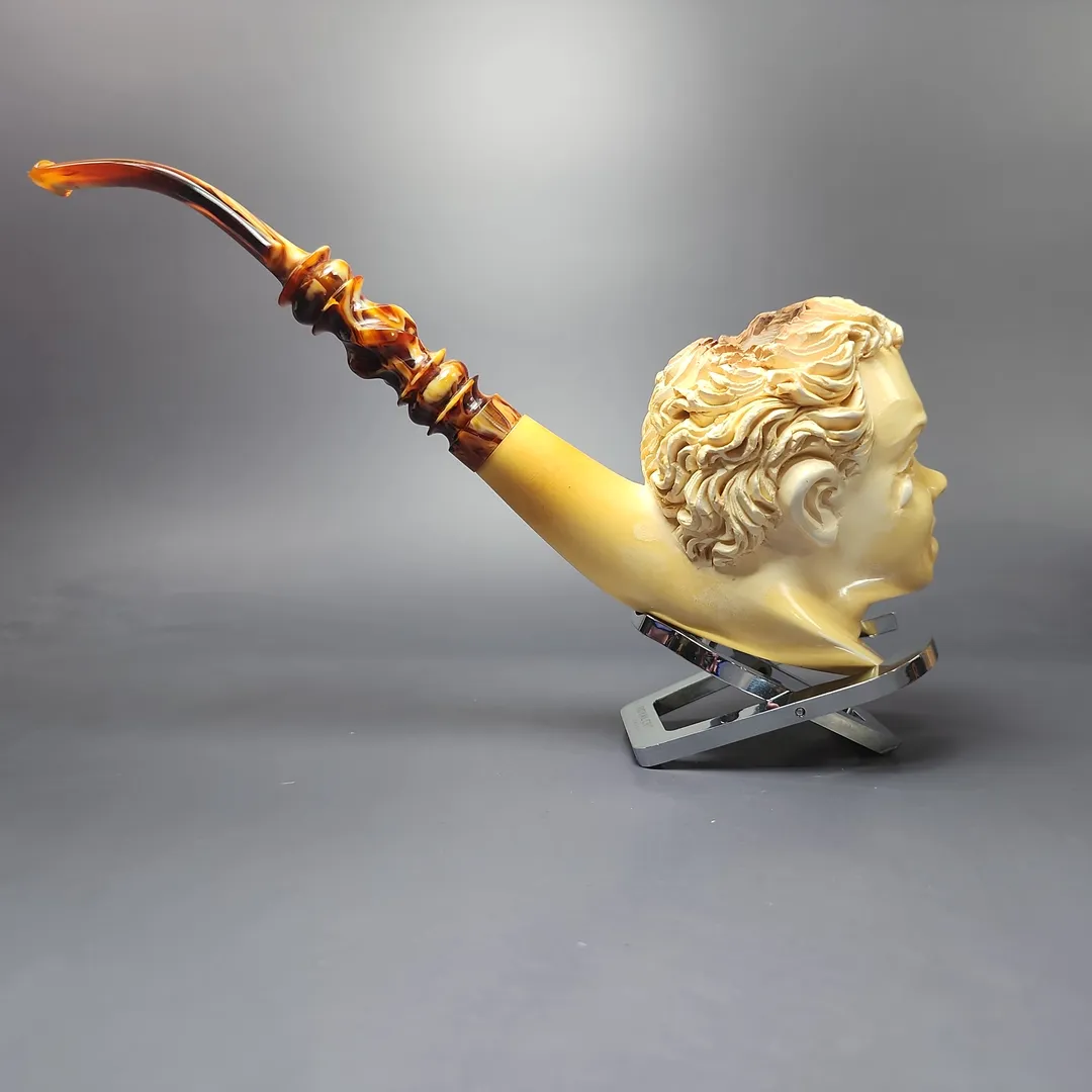 Kadir Baysal Magnum Weeping Child Estate Meerschaum Pipe, Turkish Estates - Image 8
