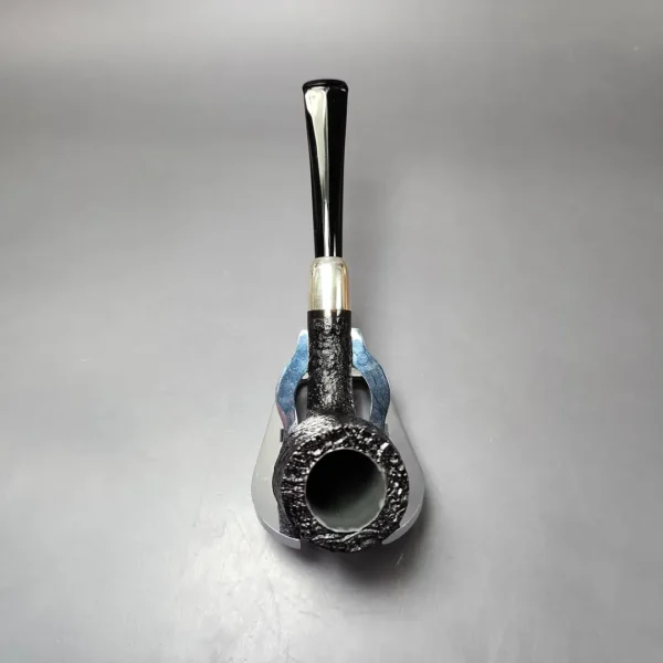 MBSD Briars Timeless Traditions 1 Sandblasted Billiard w/ Silver Handmade Briar Pipe, New - Image 8
